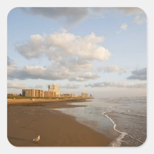Adesivo Quadrado South Padre Island, Texas, EUA, resort hotels,