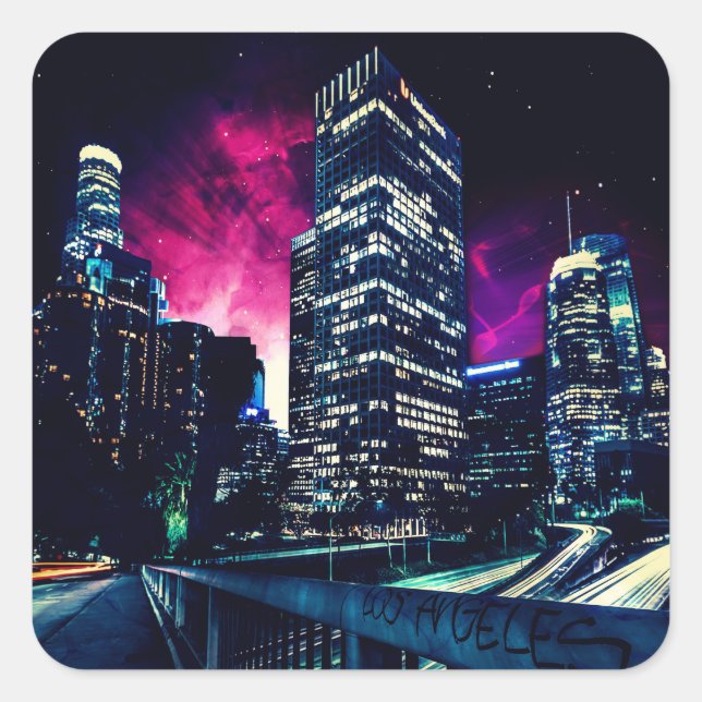Adesivo Quadrado Spacey Los Angeles (Frente)
