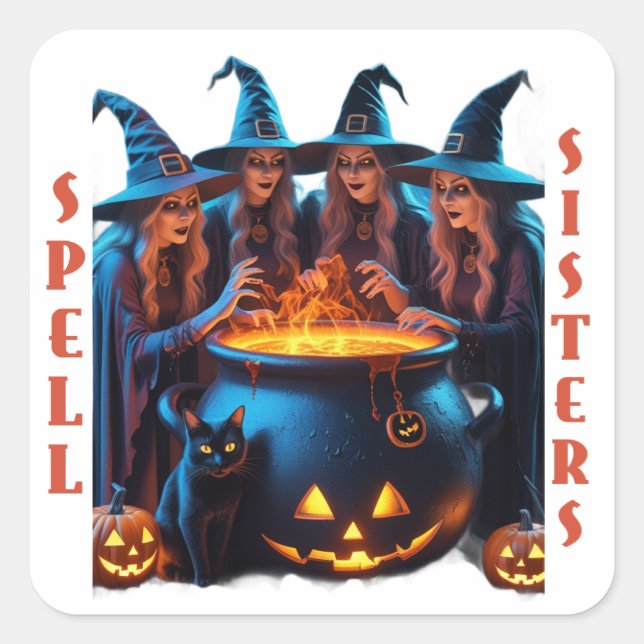 Adesivo Quadrado Spell Sisters Sticker (Frente)