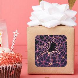 Adesivo Quadrado Spider Cosmic Web, Galáxia Halloween dos Horrores