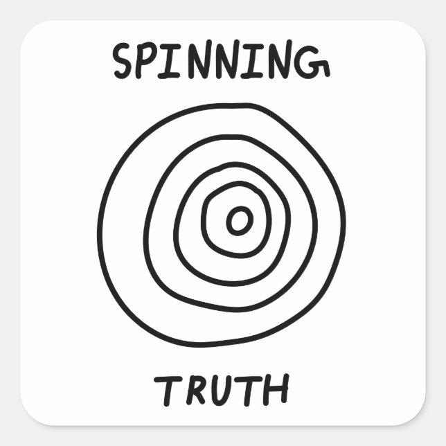 Adesivo Quadrado Spinning Truth (Frente)