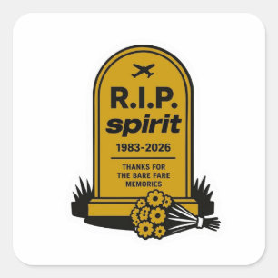 Adesivo Quadrado spirit airlines 1983-2026