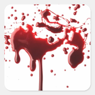 Adesivo Quadrado splatter 3 do sangue