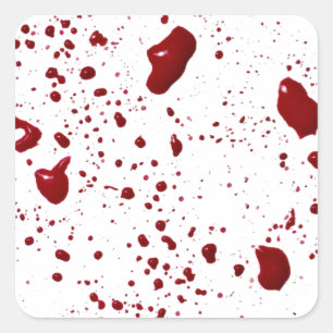 Adesivo Quadrado Splatter do sangue
