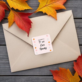 Adesivo Quadrado Spooky 4º aniversário