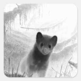 Adesivo Quadrado Spooky Pine Marten