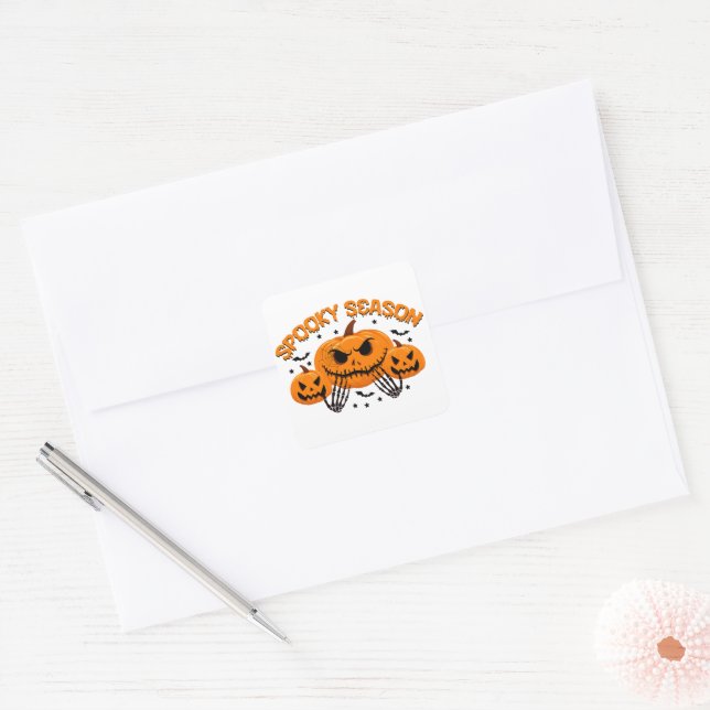 Adesivo Quadrado Spooky Season (Envelope)
