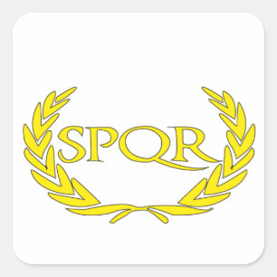 Adesivo Quadrado SPQR Roma