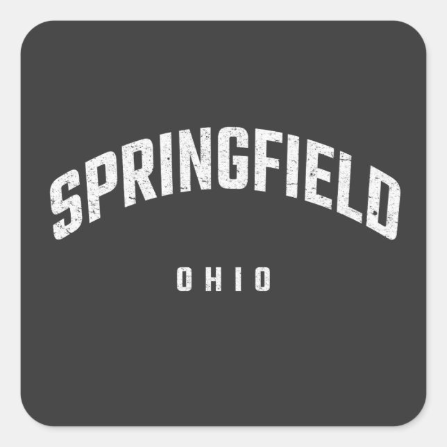 Adesivo Quadrado Springfield Ohio OH (Frente)
