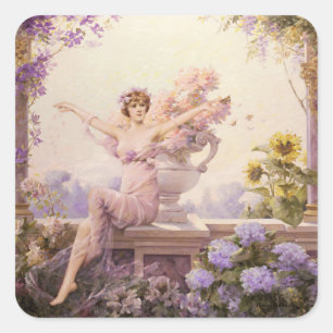Adesivo Quadrado Sprite Floral