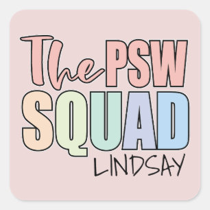 Adesivo Quadrado SQUAD PSW Personalizado