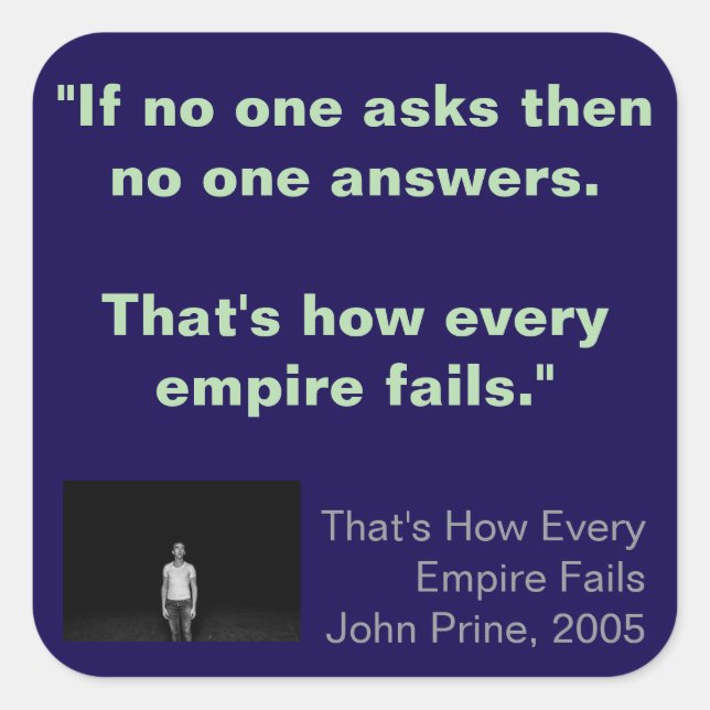 Adesivo Quadrado Square Stickers, sheet of six 3 inch stickeSticker (Frente)