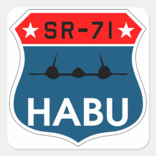 Adesivo Quadrado SR-71 Blackbird "Habu" Insignia Sticker