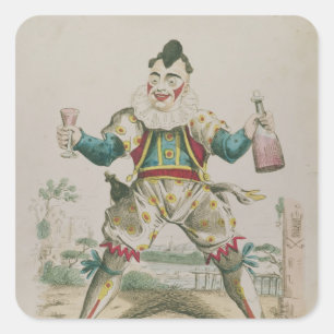 Adesivo Quadrado Sr. Grimaldi como o palhaço