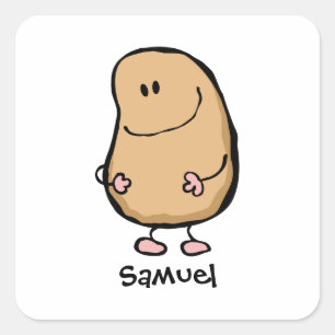 Adesivo Quadrado Sr. Humano Feijão