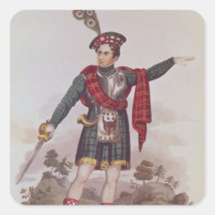 Adesivo Quadrado Sr. Macready no papel de Rob Roy Macgregor