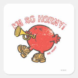 Adesivo Quadrado Sr. Noisy Totando Seu Corno