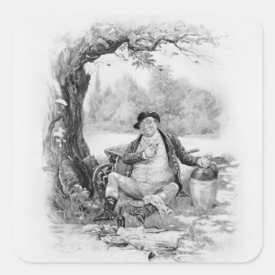 Adesivo Quadrado Sr. Pickwick, 'de Charles Dickens: Uma