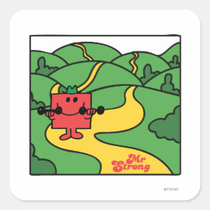 Adesivo Quadrado Sr. Strong   Workland Workout