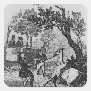 Adesivo Quadrado Sr. Winkle e Sr. Pickwick que tenta controlar