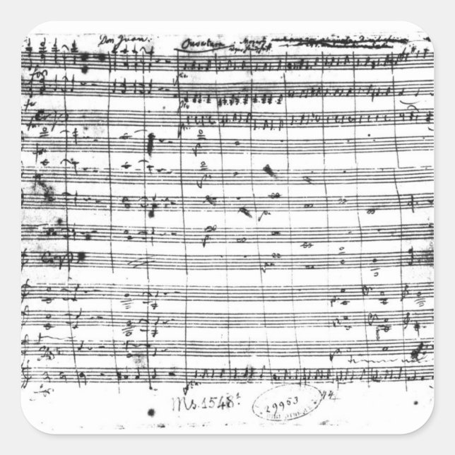 Adesivo Quadrado Sra. 1548 Ouverture da ópera Don Giovanni (Frente)