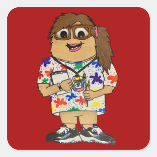 Adesivo Quadrado Sra. Bryson Monster Stickers