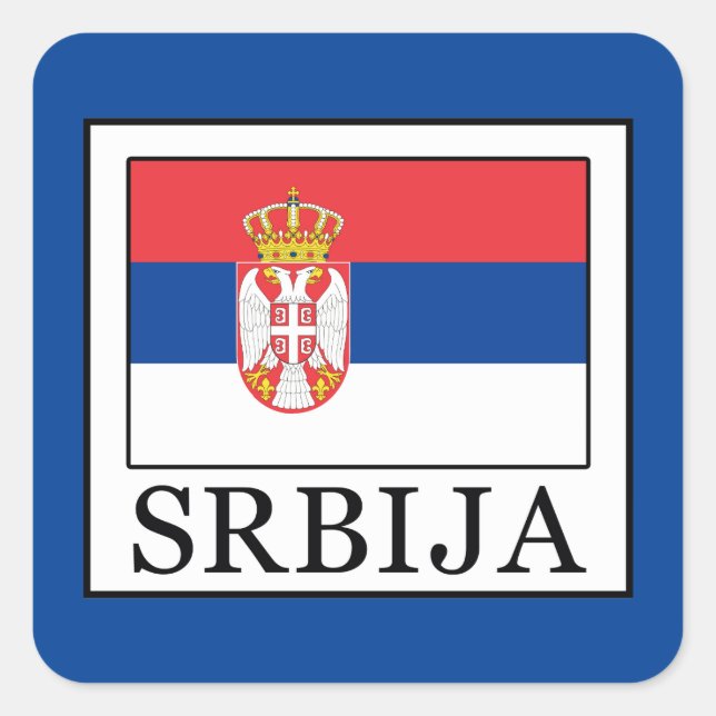 Adesivo Quadrado Srbija (Frente)