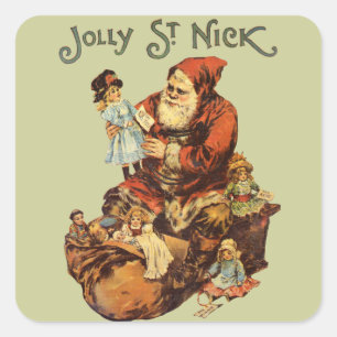 Adesivo Quadrado St. alegre Nick do vintage
