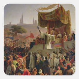 Adesivo Quadrado St Bernard que Preaching a segunda cruzada