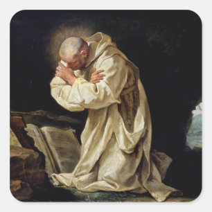 Adesivo Quadrado St. Bruno que Praying no deserto, 1763