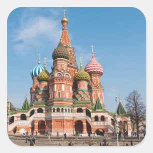 Adesivo Quadrado St. Catedral da manjericão em Moscovo