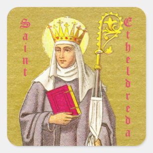 Adesivo Quadrado St. Etheldreda (Audrey) (P 003)