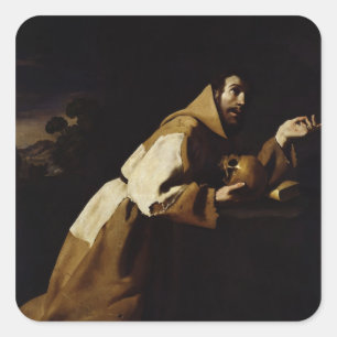 Adesivo Quadrado St Francis na meditação, 1639
