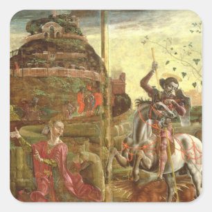 Adesivo Quadrado St George e o dragão