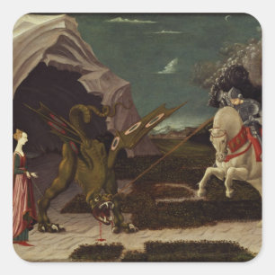 Adesivo Quadrado St George e o dragão, c.1470