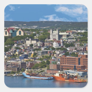 Adesivo Quadrado St. John's, Terra Nova e Labrador, Canadá, a costa