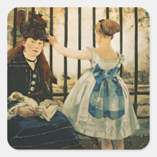 Adesivo Quadrado St. Lazare de Manet   Gare, 1872-3