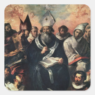 Adesivo Quadrado St. Manjericão que dita sua doutrina
