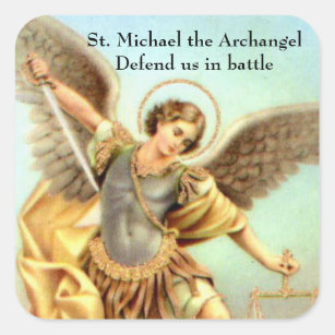 Adesivo Quadrado St Michael a armadura da espada do arcanjo