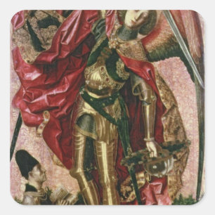 Adesivo Quadrado St Michael e o dragão