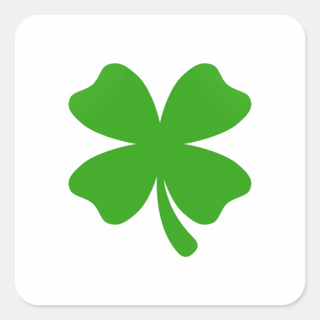 Adesivo Quadrado st patricks clover emoji (Frente)