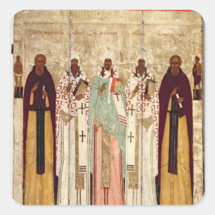 Adesivo Quadrado St. Sergius de Radonesh com os santos de