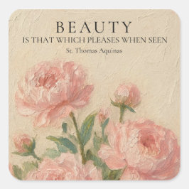 Adesivo Quadrado St. Thomas Aquinas Beauty Quote Rectangle Sticker