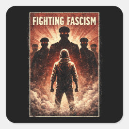Adesivo Quadrado Standing Against the Dark