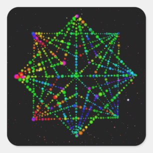 Adesivo Quadrado Starfield Kaleidoscope Design