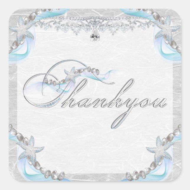 Adesivo Quadrado Starfish Gem Stickers (Frente)