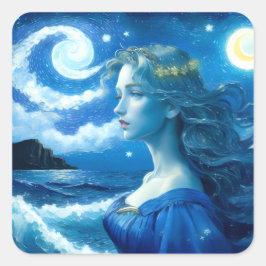 Adesivo Quadrado Starry Night 🌌 - A Deusa Grega Vestiu-se #3