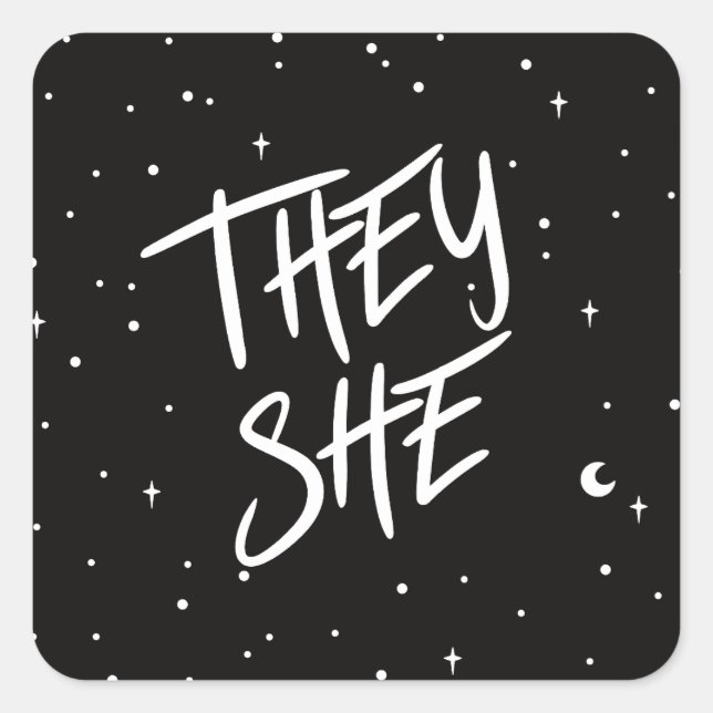 Adesivo Quadrado Stars Eles/Ela Contam (Frente)