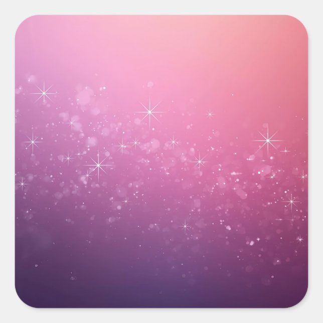 Adesivo Quadrado Stars In Pink Space (Frente)