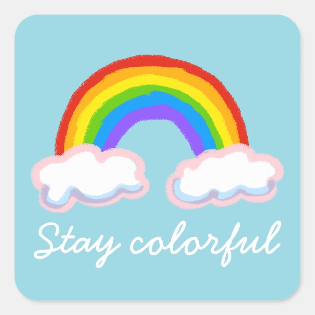 Adesivo Quadrado Stay colorful (Frente)